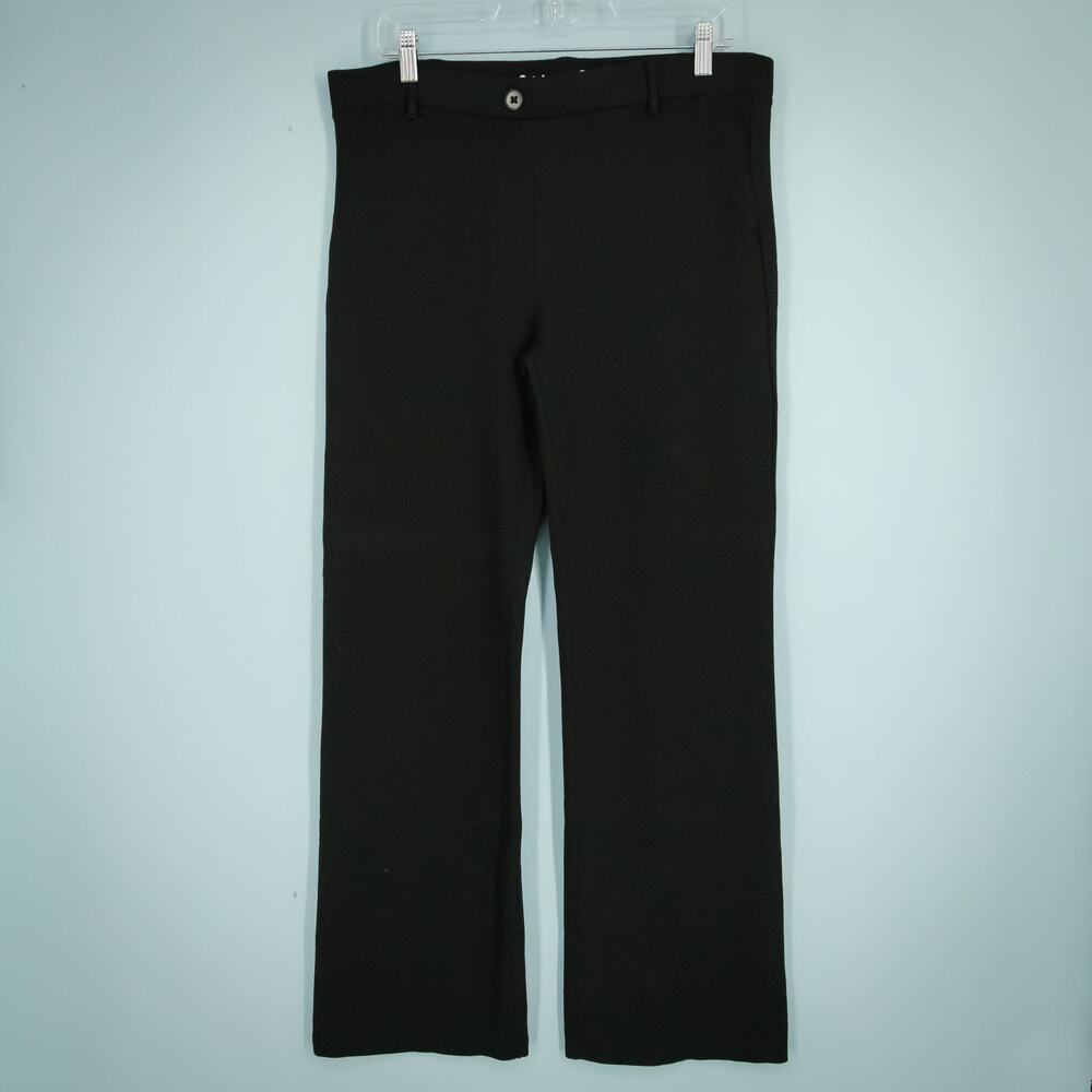 Betabrand Size XL Black Classic Dress Yoga Pull On Straight Leg Knit Pants